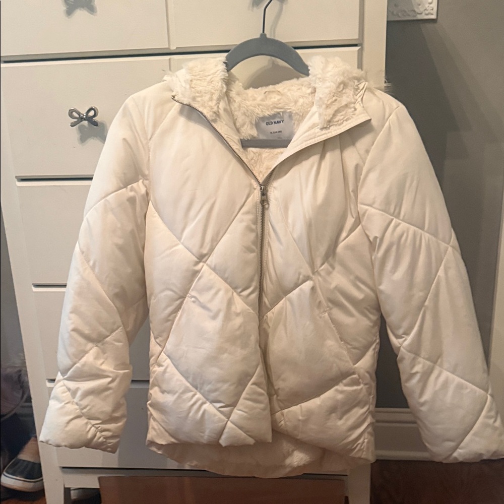 Old Navy Kids Cream Puffer Jacket